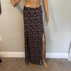 Rue 21 Double Split Maxi Skirt Size Large